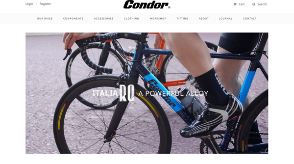 condor bikes home page