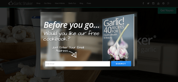 gated content pop up example