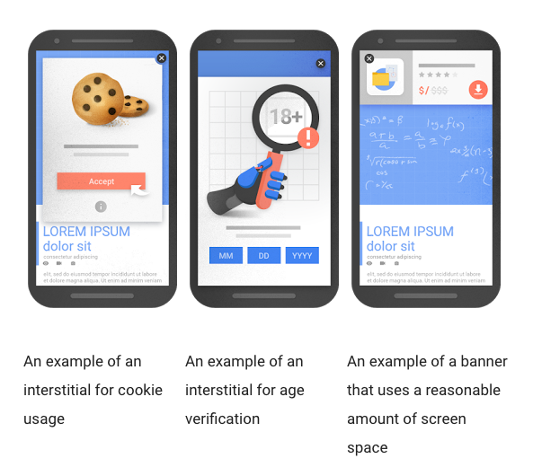 image of google's pop-up policies