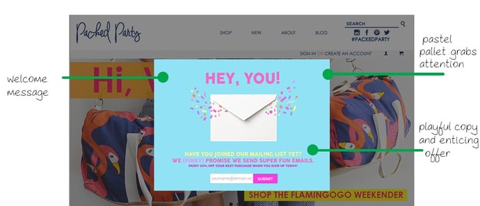 popup design